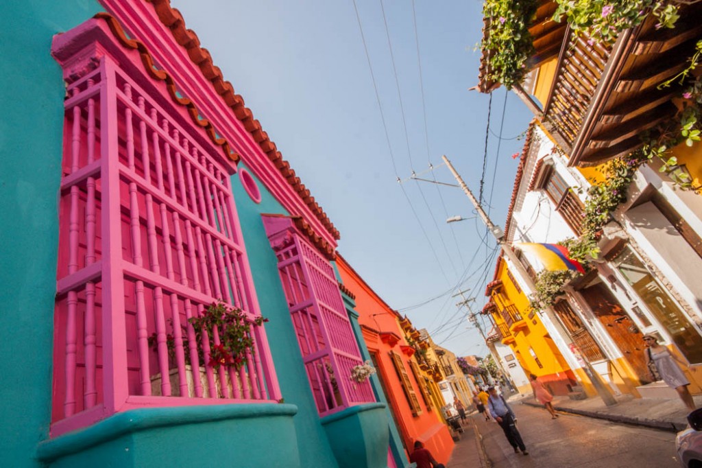 Calle colorée - Cartagena 2014